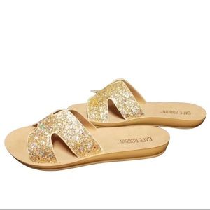 Gold Glitter Sandals